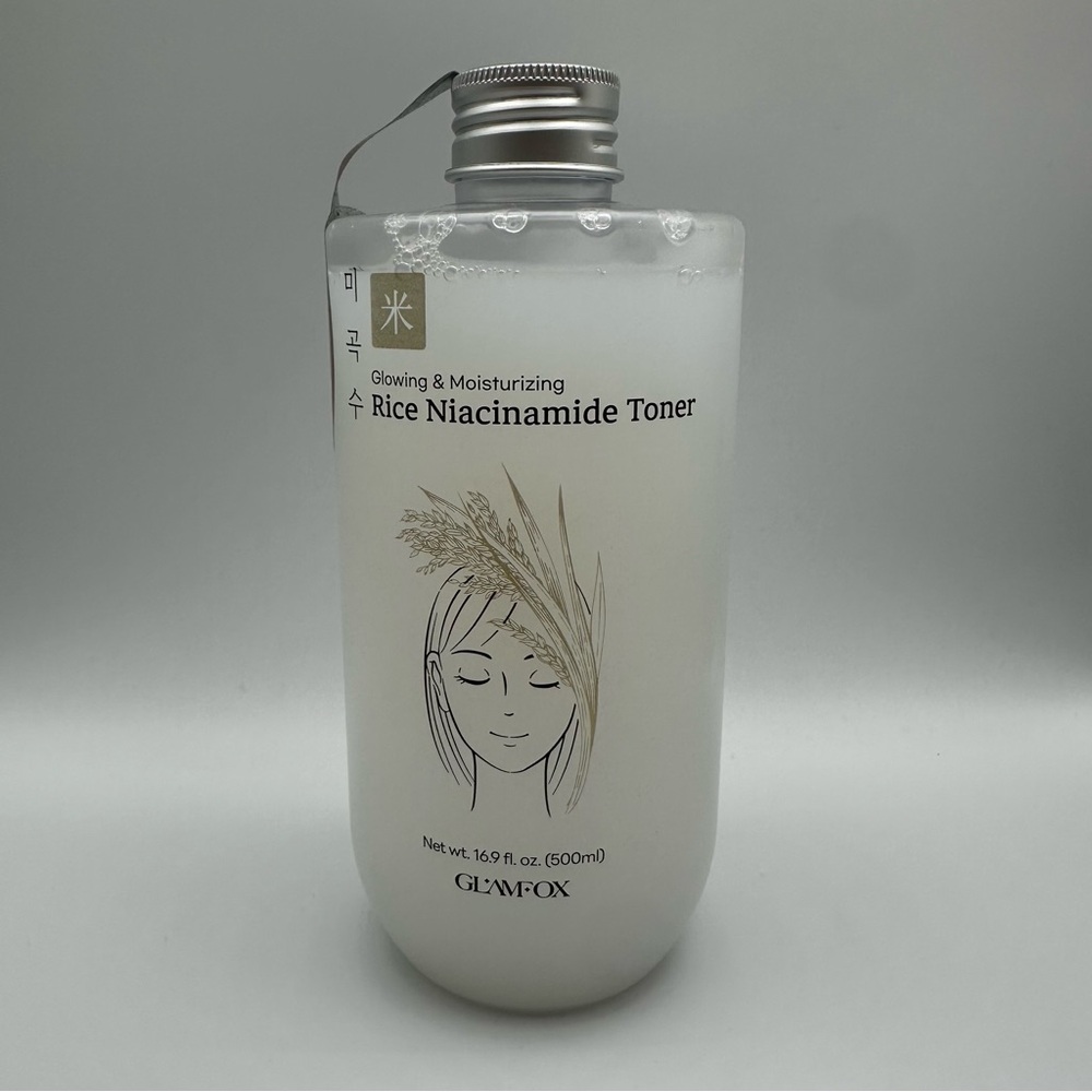 GLAMFOX K-BEAUTY Rice Niacinamide Toner -Glowing & Moisturizing! -16.9 Oz.- NEW!